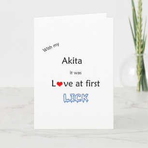 Cartão De Festividades Akita Love no First Lick