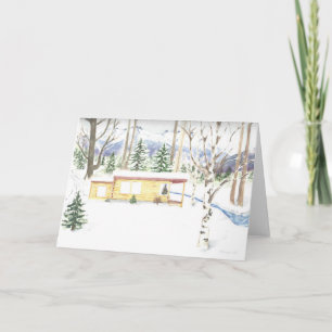 Cartão De Festividades Alaska Homestead Christmas Card