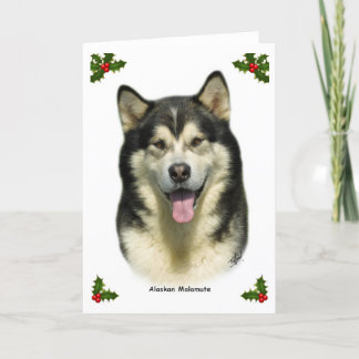 Cartão De Festividades Alaskan Malamute 8T070D-03