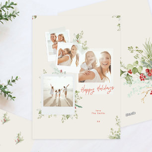 Cartão De Festividades Álbum de Fotos de Natal de Artesanato Botânico Fes