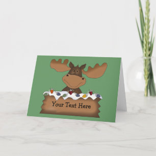 Cartão De Festividades Alce Natal (personalizável)