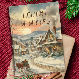 Cartão De Festividades Aldeia Festiva Coberta por natais vintages