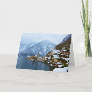 Cartão De Festividades Aldeia Hallstatt No Lago - Salzburgo Áustria
