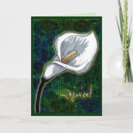 Cartão De Festividades Alegra-te! Elegante Páscoa Calla Lily Personalizad