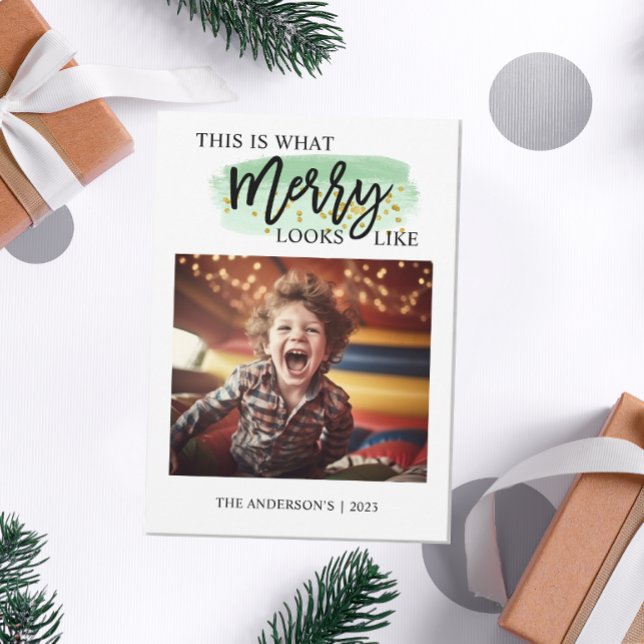 Cartão De Festividades Alegre Natal Colorido Foto (Criador carregado)