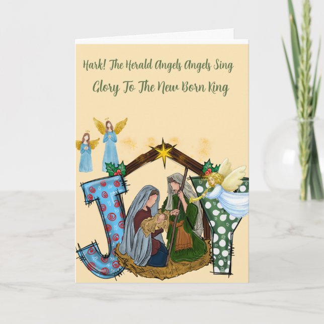 Cartão De Festividades Alegria ao Mundo (Frente)