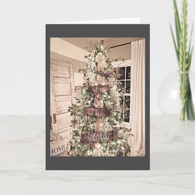 CARTÃO DE FESTIVIDADES **ALEGRIA AO MUNDO/ALEGRIA COM VOCÊ** (Frente)