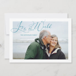 Cartão De Festividades Alegria ao Natal da Turquesa Mundial