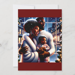 Cartão De Festividades Alegria de Férias: Um Natal de Família Jovem Compr