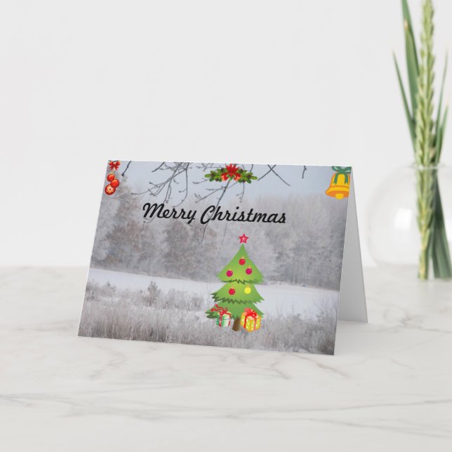 Cartão De Festividades Alegria de Natal (Frente)