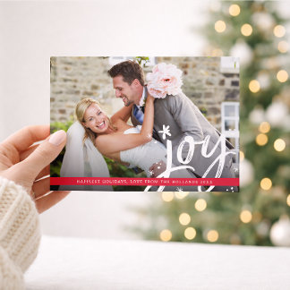 Cartão De Festividades ALEGRIA DE NATAL script de sobreposição de foto mo