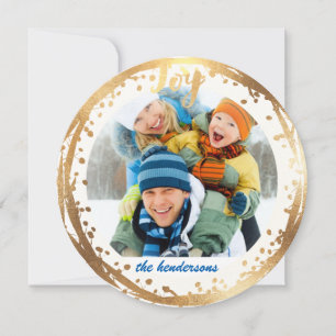 Cartão De Festividades Alegria de PixDezines, grinalda do ouro do