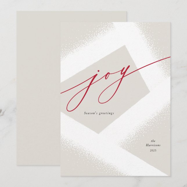 Cartão De Festividades Alegria Moderna Abstrata Sem Foto (Frente/Verso)