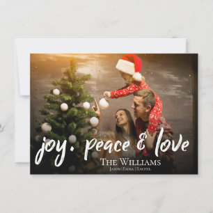 Cartão De Festividades Alegria Paz e Amor Foto Natal