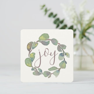 Cartão De Festividades Alegria Personalizada Original Aquarela Escritura