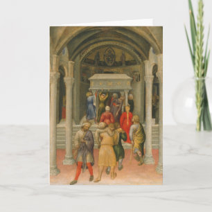 Cartão De Festividades Aleijado e doente curado no túmulo de São Nicola