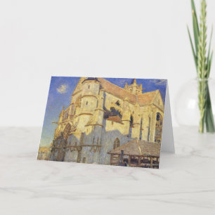Cartão De Festividades Alfred Sisley Igreja em Moret, Clima Engelado