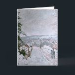 CARTÃO DE FESTIVIDADES ALFRED SISLEY - SNOW AT LOUVECIENNES<br><div class="desc">SISLEY: LOUVECIENNES,  1878.  'Snow at Louveciennes.' Oil on canvas by Alfred Sisley,  1878.</div>