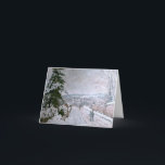 CARTÃO DE FESTIVIDADES ALFRED SISLEY - SNOW AT LOUVECIENNES<br><div class="desc">SISLEY: LOUVECIENNES,  1878.  'Snow at Louveciennes.' Oil on canvas by Alfred Sisley,  1878.</div>