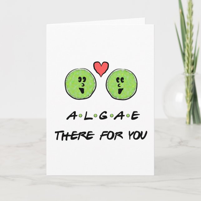 Cartão De Festividades Algae there for you - Science Valentine's Day Card (Frente)