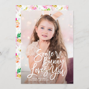 Cartão De Festividades Algures Te Ama A Inscrever O Felz pascoa Fotográfi