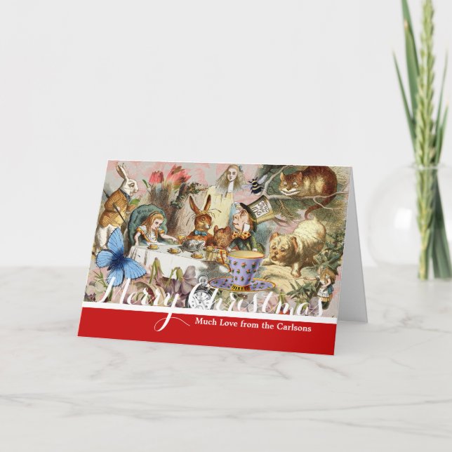 Cartão De Festividades Alice no País das Maravilhas (Frente)