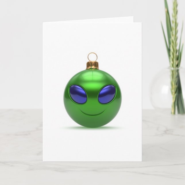 Cartão De Festividades Alien Christmas (Frente)