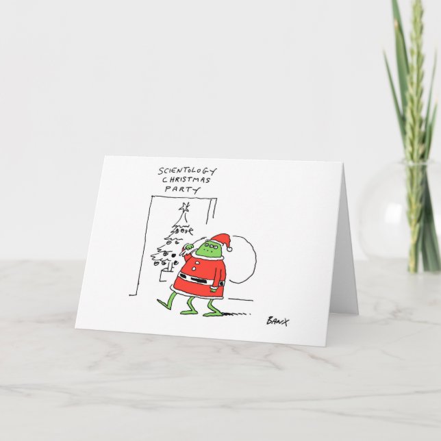 Cartão De Festividades Alien Scientologist Xmas card (Frente)