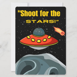 CARTÃO DE FESTIVIDADES ALIEN ,UNIVERSO, ESPAÇONAVE, PLANETA E ASTRONAUTAS