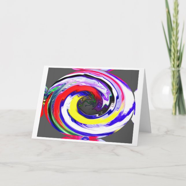 Cartão De Festividades Alienígena no espaço (Frente)