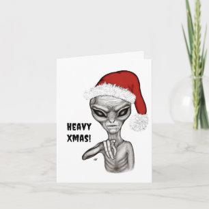 Cartão De Festividades Alienígena ruim, Natal pesado!