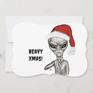 Cartão De Festividades Alienígena ruim, Natal pesado!