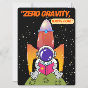 CARTÃO DE FESTIVIDADES ALIENÍGENA, UNIVERSO, NAVE ESPACIAL, PLANETA E AST