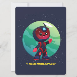 CARTÃO DE FESTIVIDADES ALIENÍGENA, UNIVERSO, NAVE ESPACIAL, PLANETA E AST