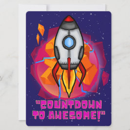 CARTÃO DE FESTIVIDADES ALIENÍGENA, UNIVERSO, ROCKETSHIP, PLANETA E ASTRON