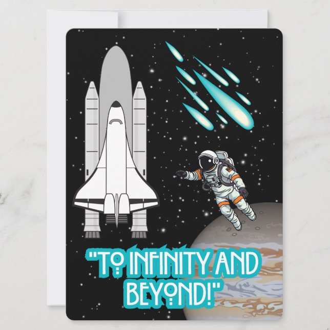 CARTÃO DE FESTIVIDADES ALIENÍGENA, UNIVERSO, ROCKETSHIP, PLANETA E ASTRON (Frente)