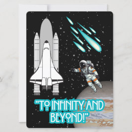 CARTÃO DE FESTIVIDADES ALIENÍGENA, UNIVERSO, ROCKETSHIP, PLANETA E ASTRON