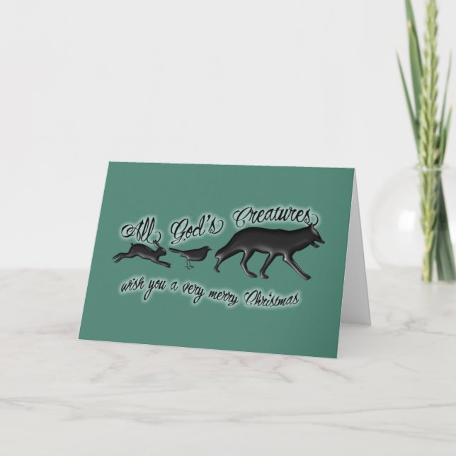 Cartão De Festividades All Creatures Great and Small... (Frente)