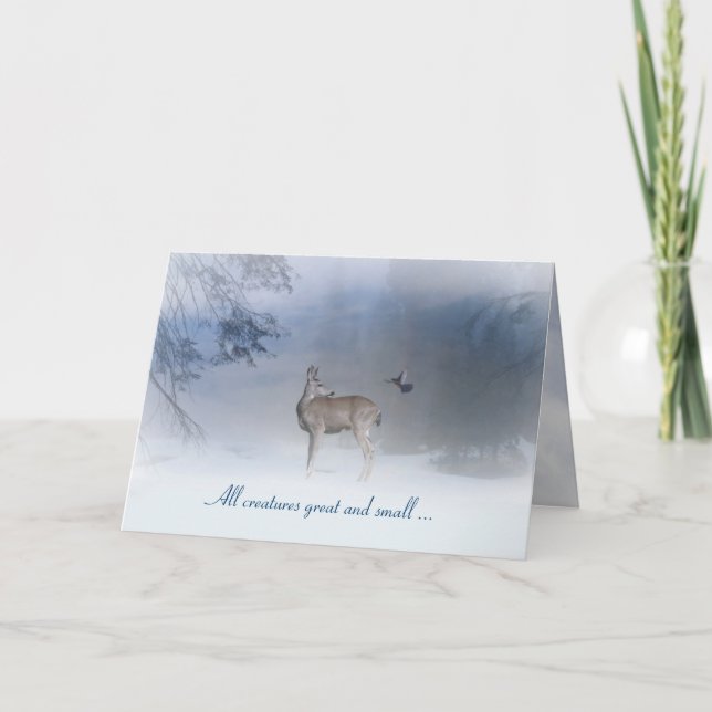Cartão De Festividades All Creatures Great and Small Christmas Card (Frente)