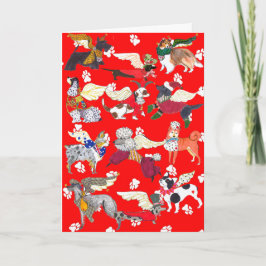 Cartão De Festividades "All Dogs Are Angels" Holiday Card