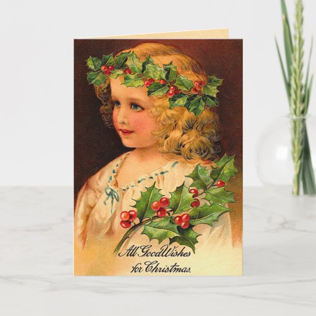 Cartão De Festividades All Good Wishes at Christmas Card (Frente)