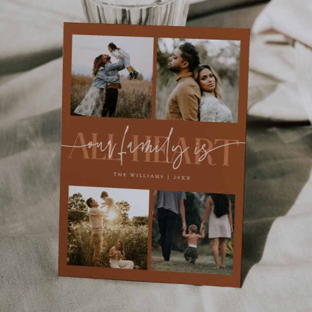 Cartão De Festividades All Heart Terracotta Photo Valentines Day  (Criador carregado)