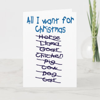CARTÃO DE FESTIVIDADES ALL I WANT FOR CHRISTMAS