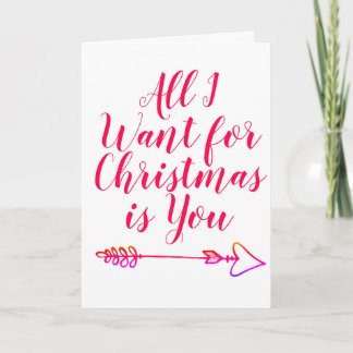 Cartão De Festividades All I want for Christmas is You custom Holiday