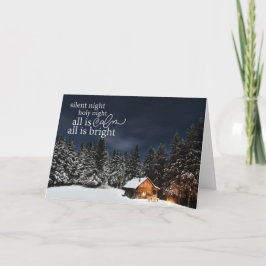 Cartão De Festividades All is Calm All is Bright Christmas Card