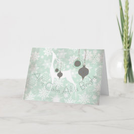 Cartão De Festividades All is Calm All is Bright Deer Greeting Card