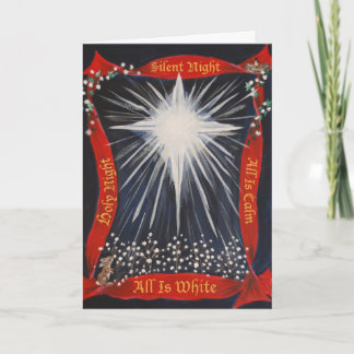 Cartão De Festividades All is White Cotton Field Christmas Card