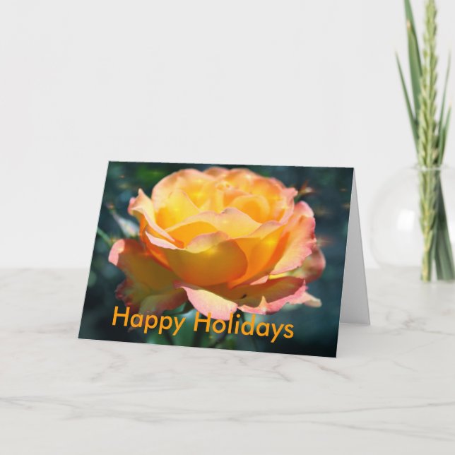 Cartão De Festividades All occasion yellow rose, add your photo, text (Frente)