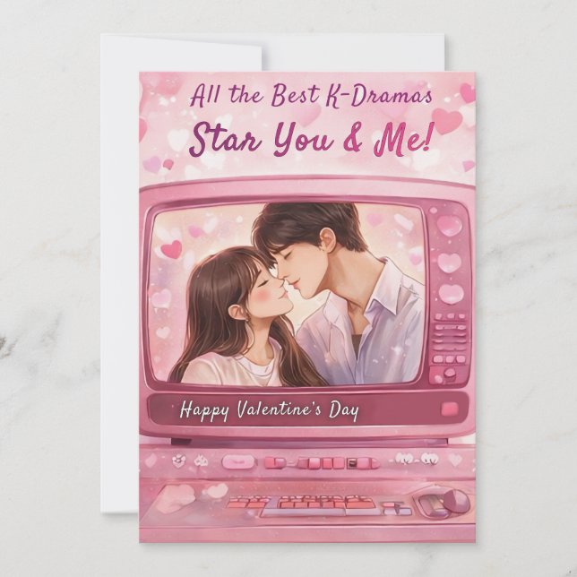 Cartão De Festividades All the Best K-Dramas Star You & Me Valentine's (Frente)