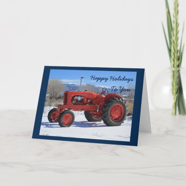 Cartão De Festividades Allis Chalmers WD45 1955 Holiday Greeting Card (Frente)